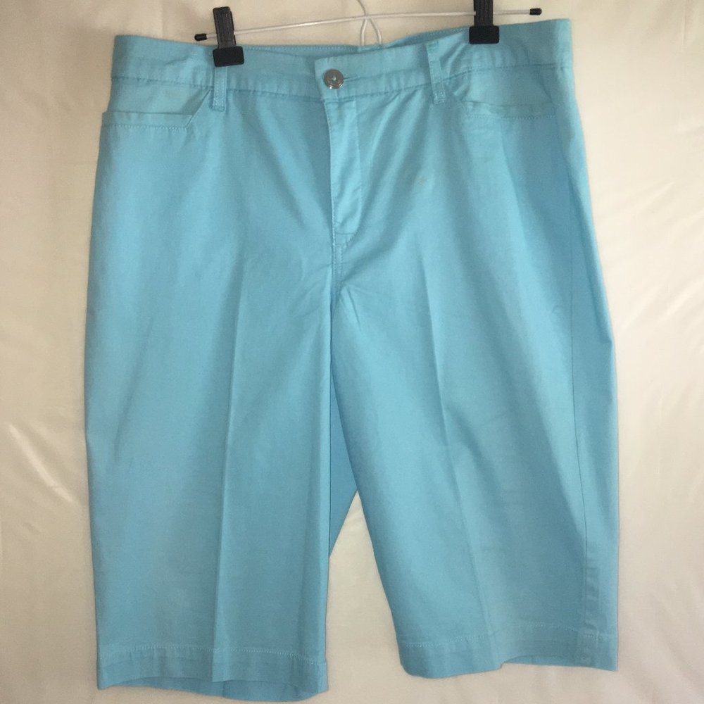 COPY - Bandolino Women's Ivette Bermuda Shorts Size 12 Blue Turquoise Cotton St…